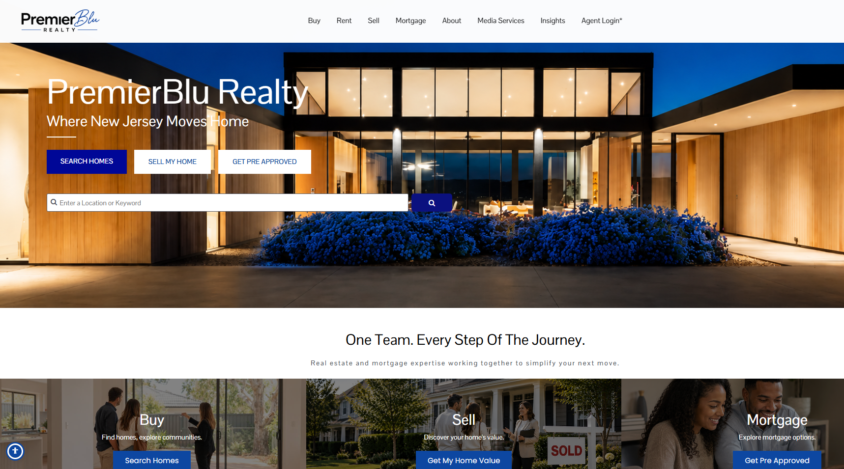 PremierBlu Realty website preview
